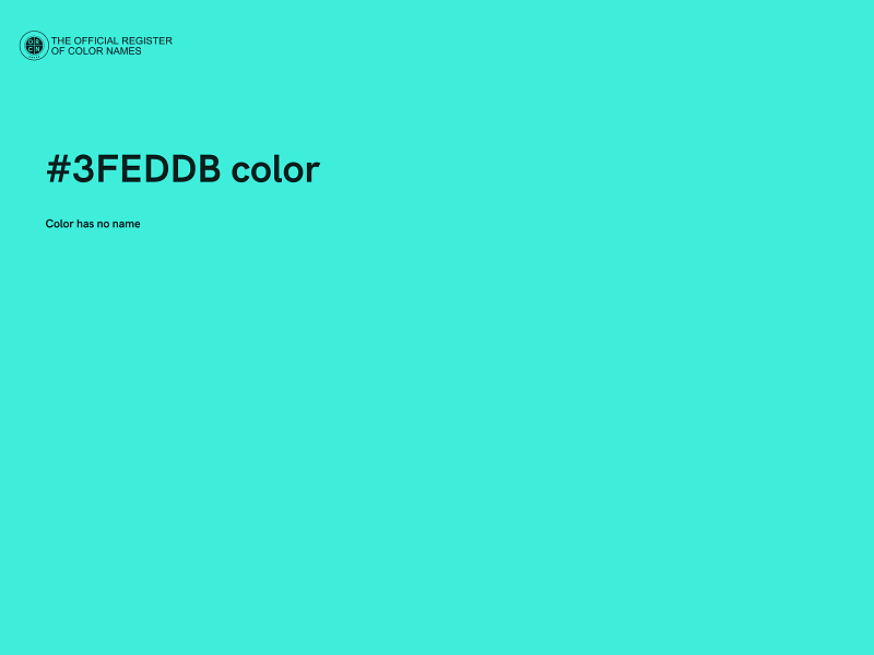 #3FEDDB color image