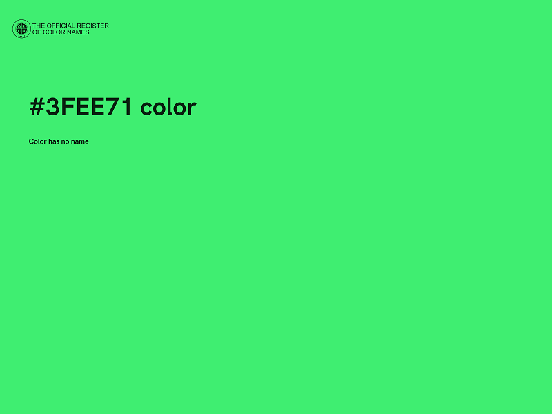 #3FEE71 color image