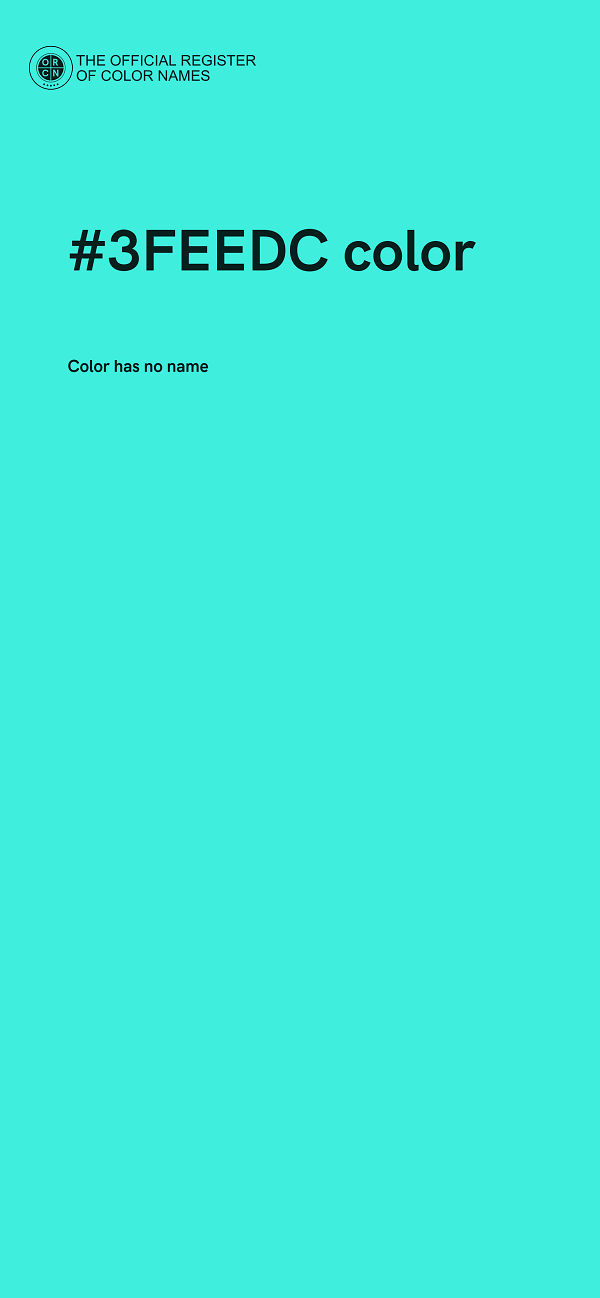 #3FEEDC color image