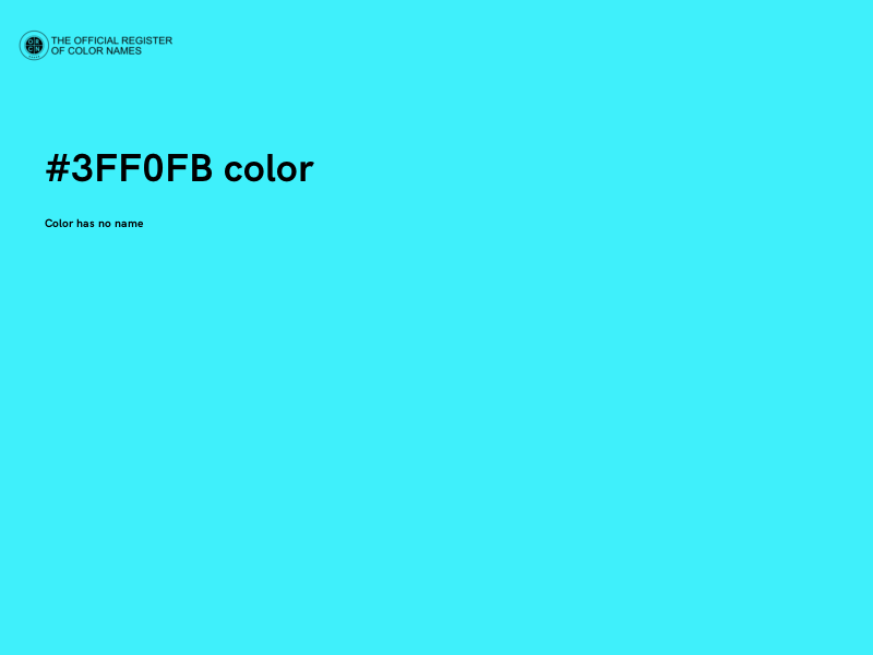 #3FF0FB color image