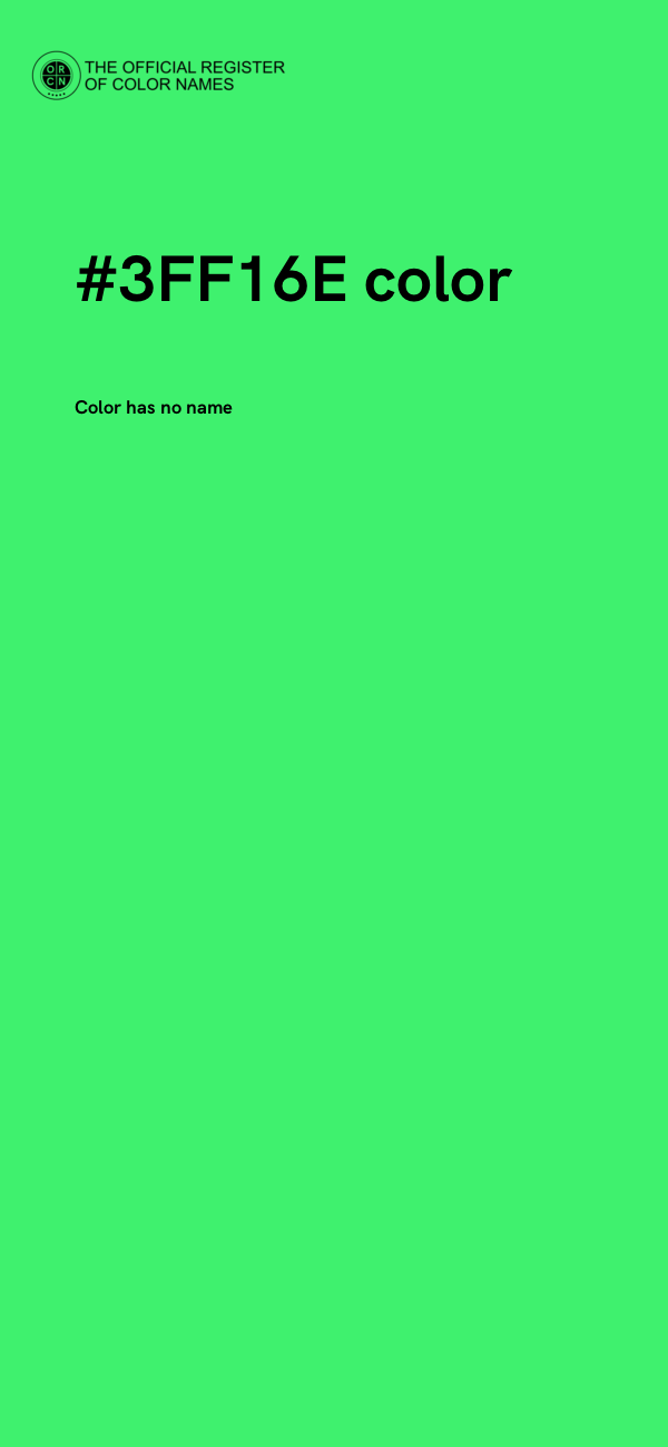 #3FF16E color image