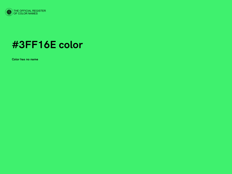 #3FF16E color image