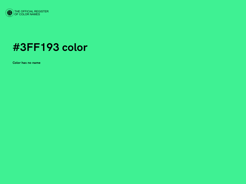 #3FF193 color image