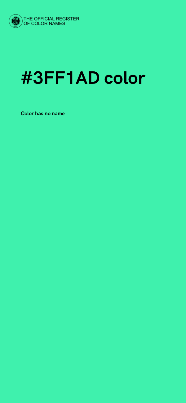 #3FF1AD color image