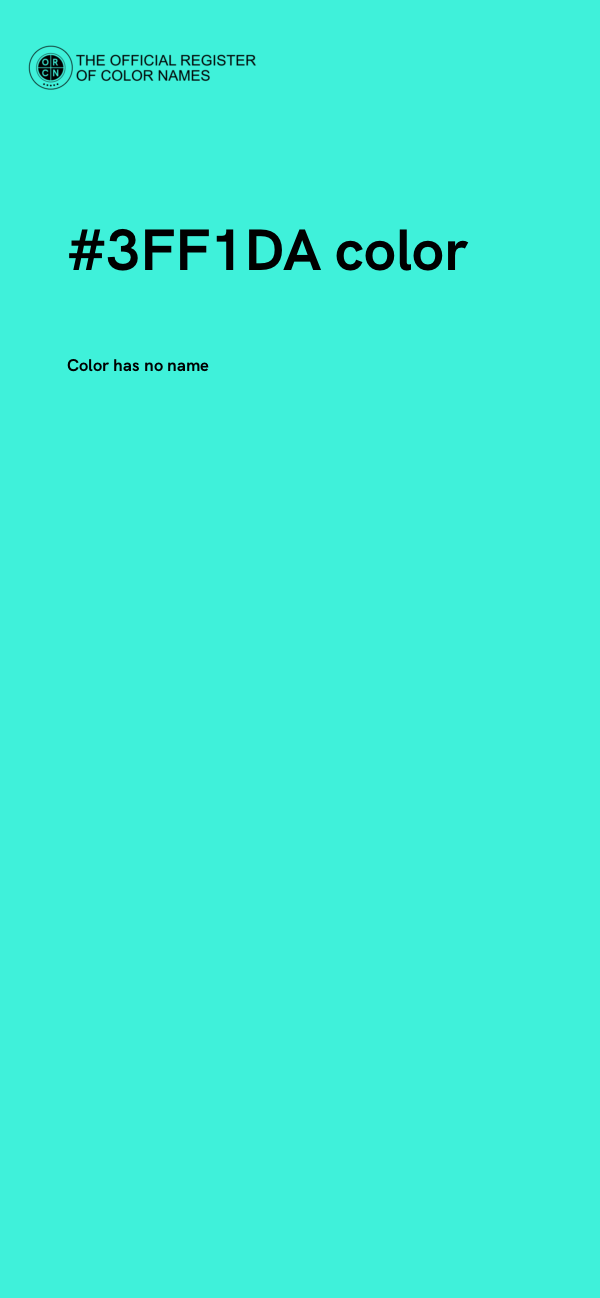 #3FF1DA color image
