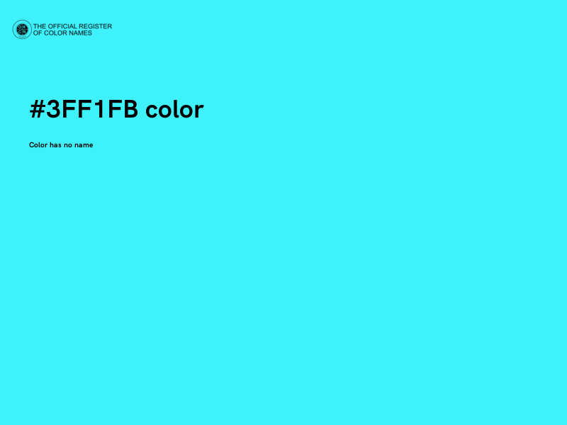 #3FF1FB color image