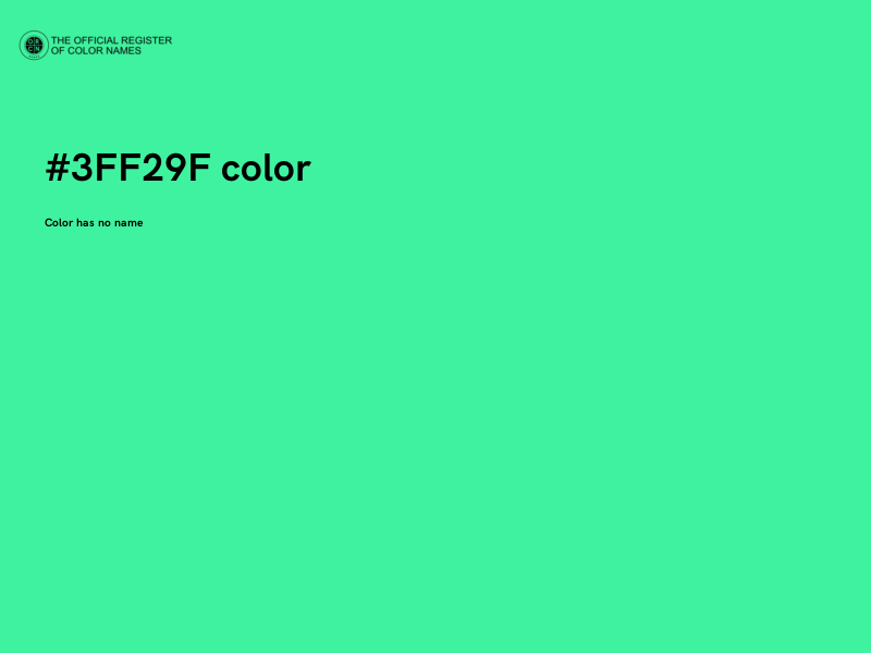 #3FF29F color image