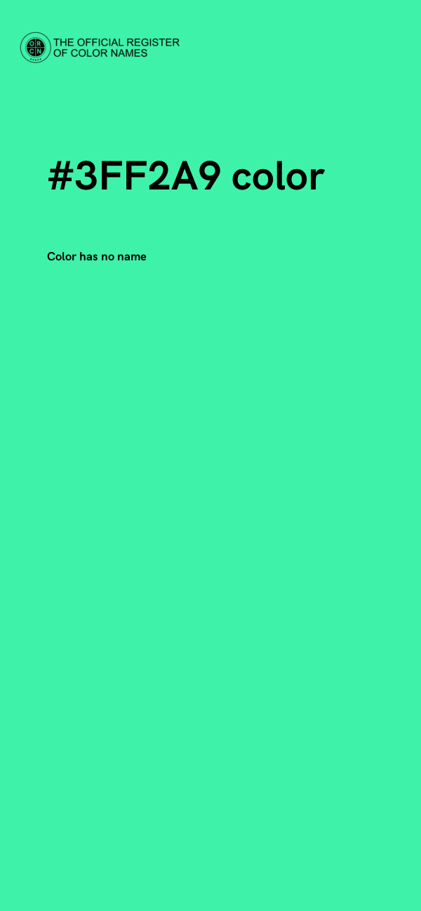 #3FF2A9 color image