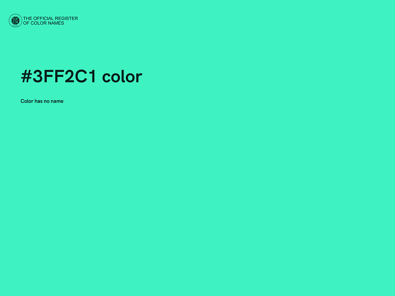 #3FF2C1 color image