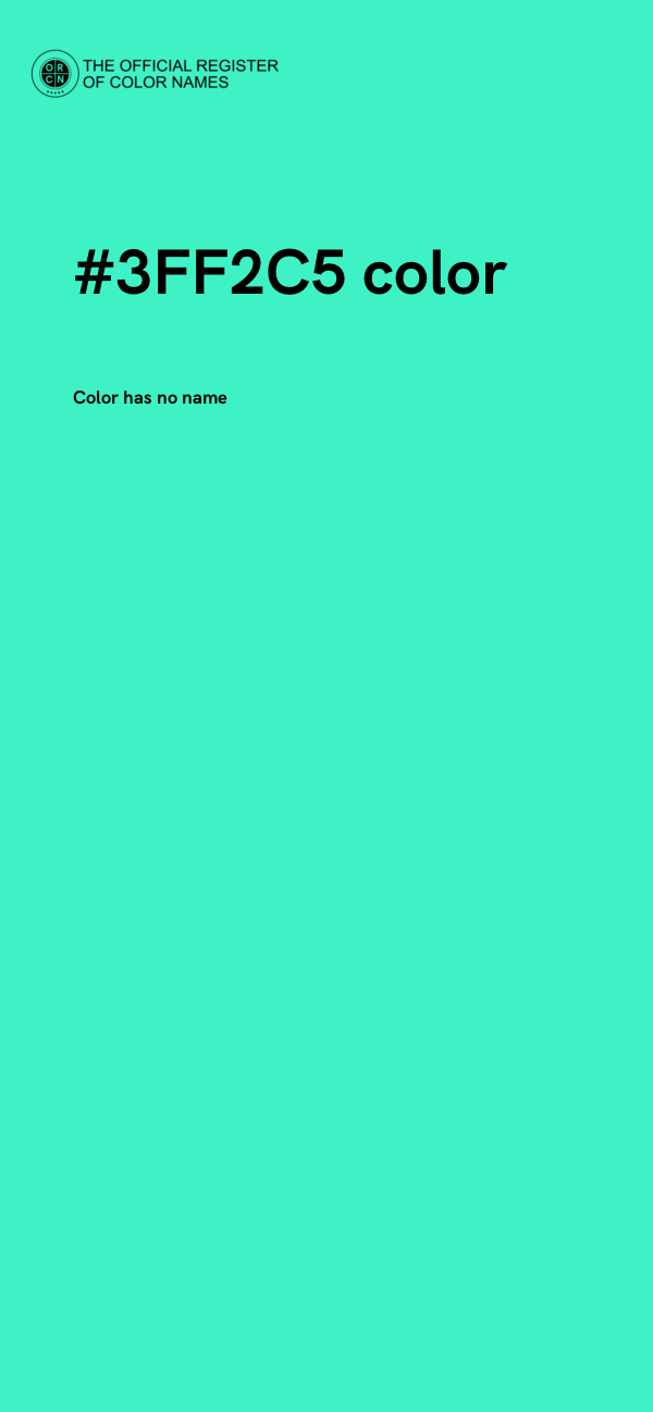 #3FF2C5 color image