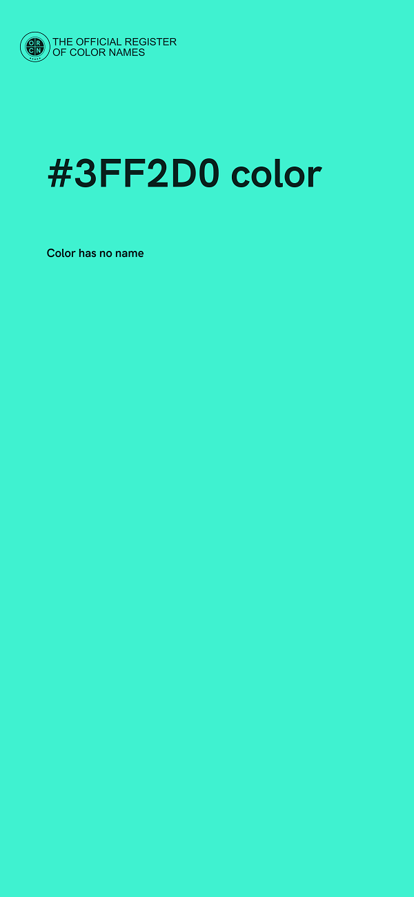 #3FF2D0 color image