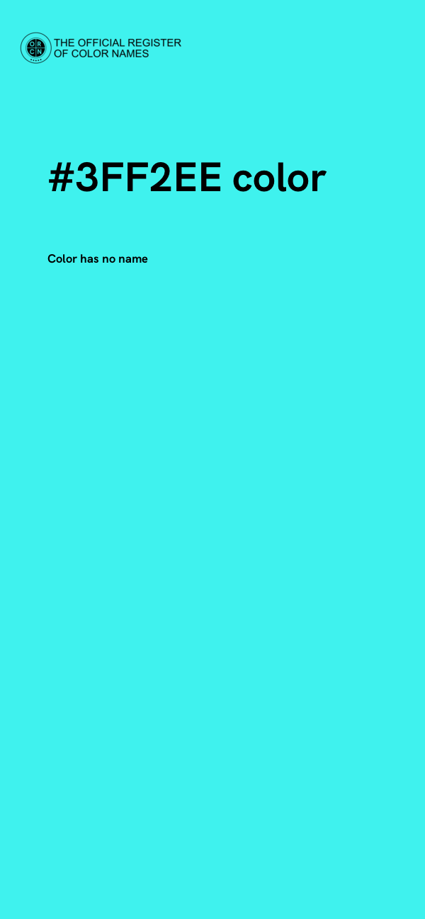 #3FF2EE color image