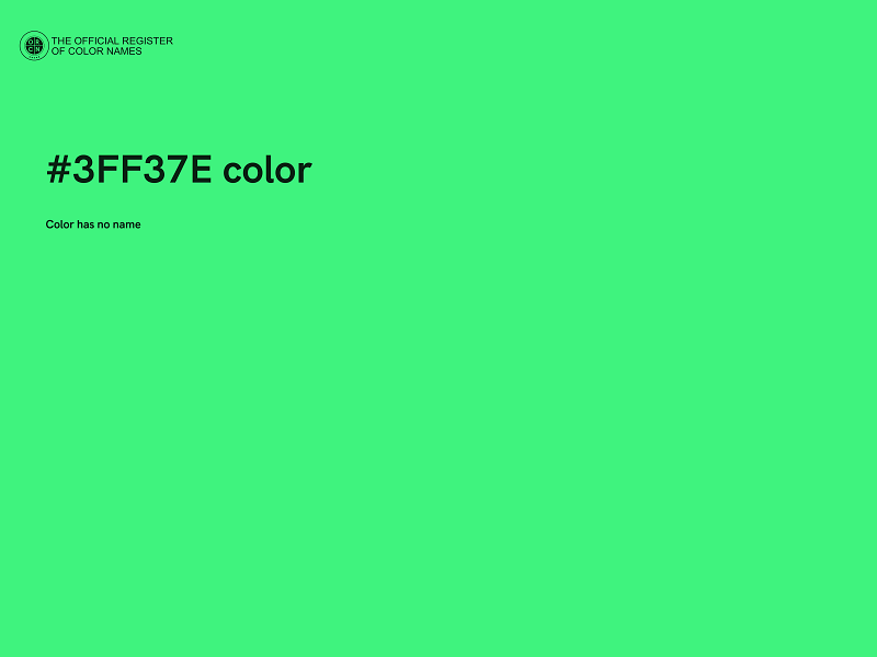 #3FF37E color image