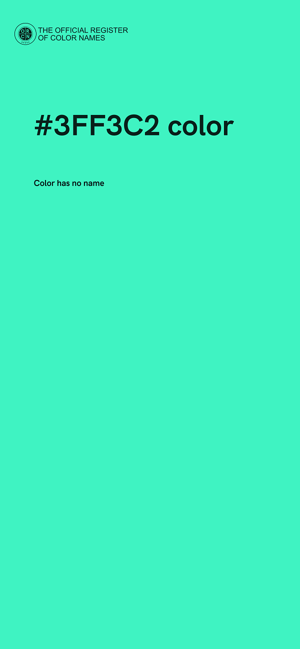 #3FF3C2 color image