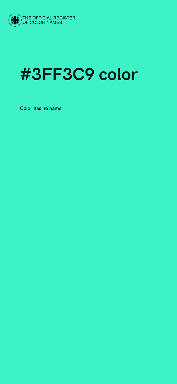 #3FF3C9 color image