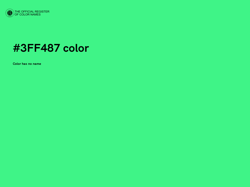 #3FF487 color image