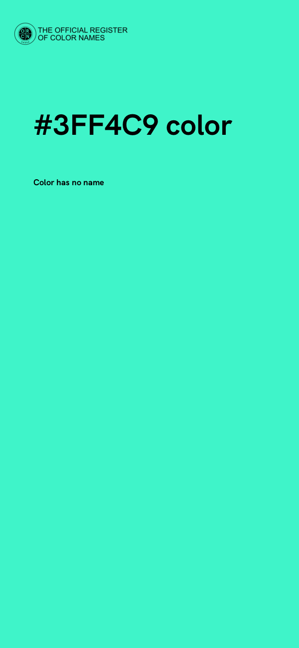 #3FF4C9 color image