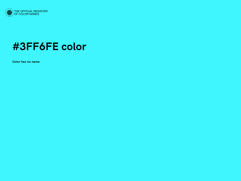 #3FF6FE color image