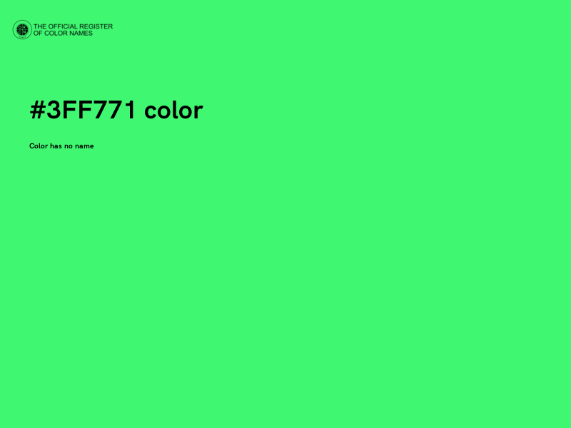 #3FF771 color image