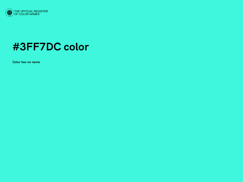 #3FF7DC color image