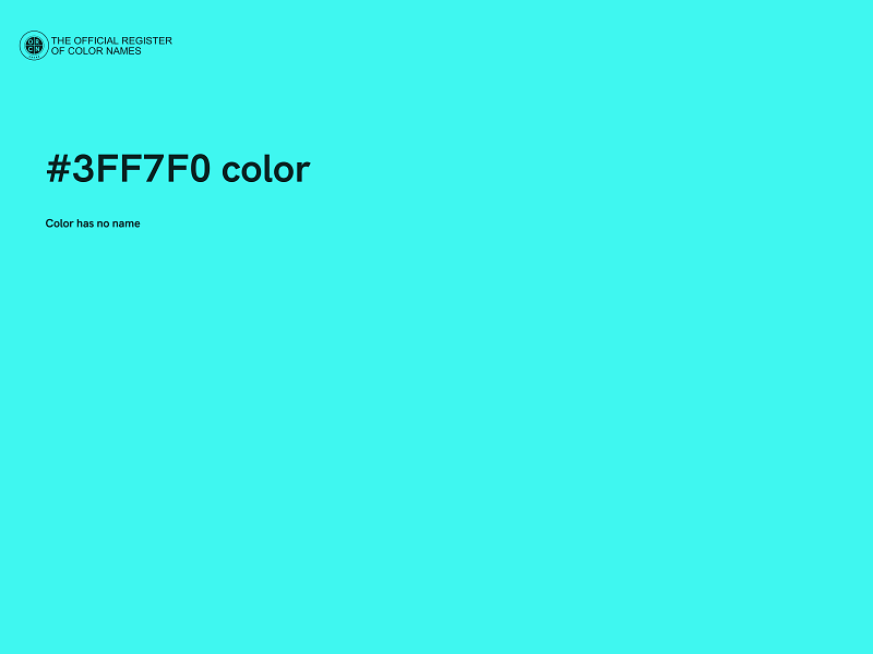 #3FF7F0 color image