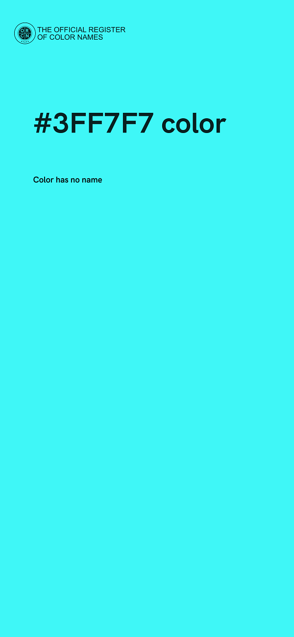 #3FF7F7 color image