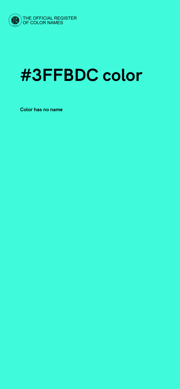 #3FFBDC color image