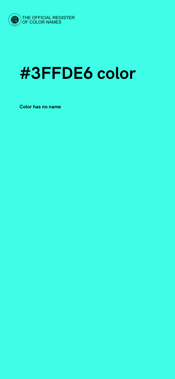 #3FFDE6 color image