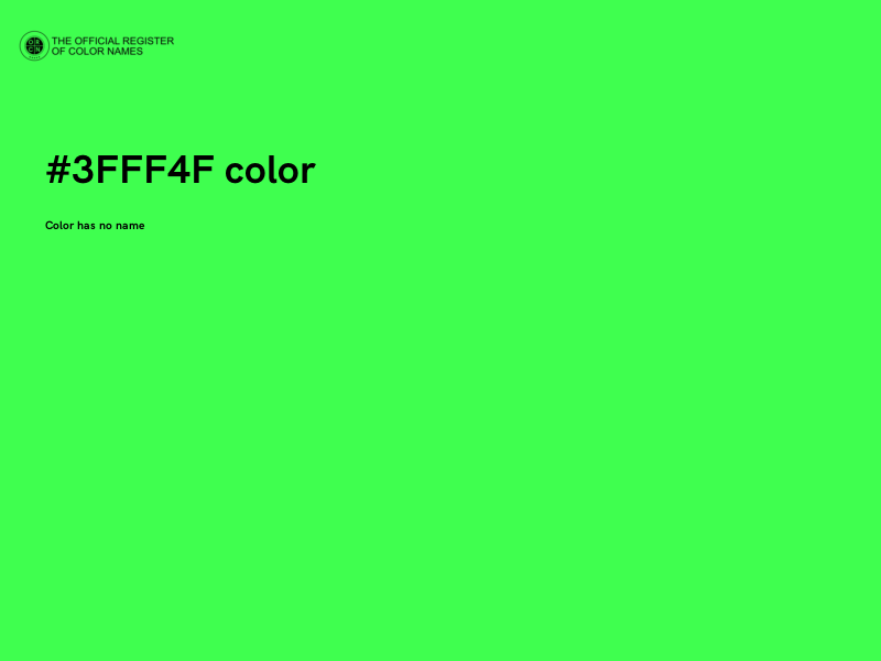 #3FFF4F color image