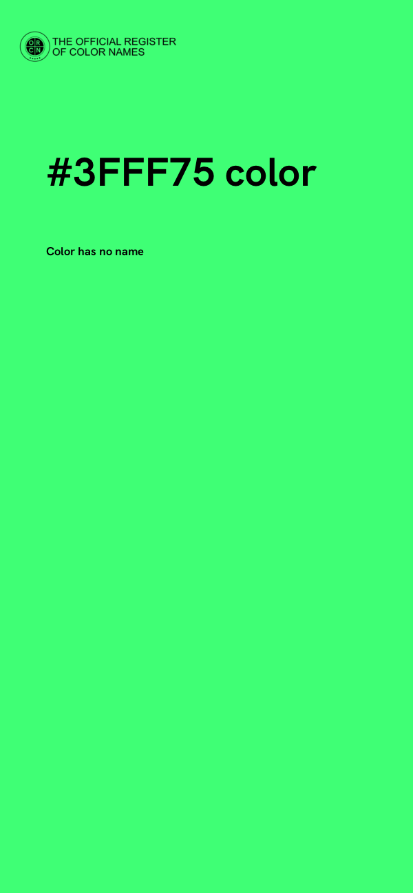 #3FFF75 color image