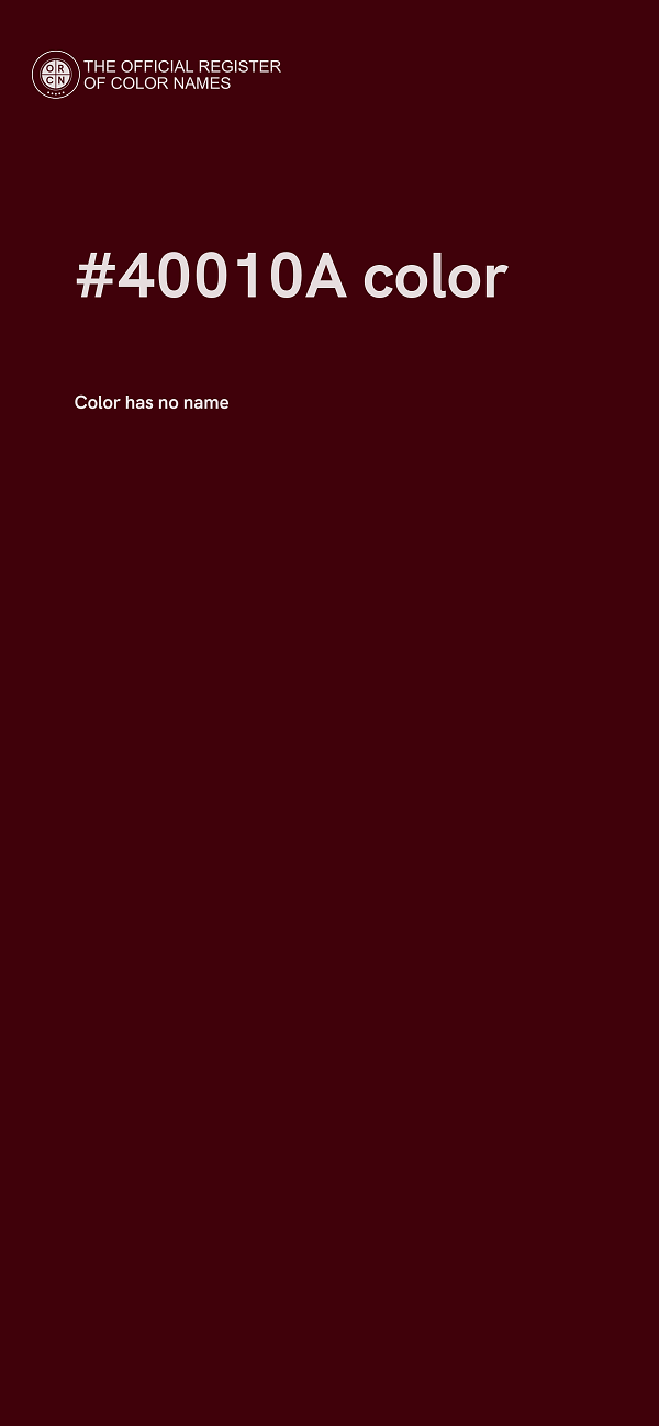 #40010A color image