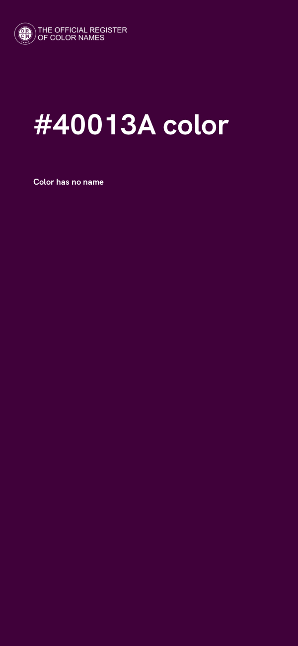 #40013A color image