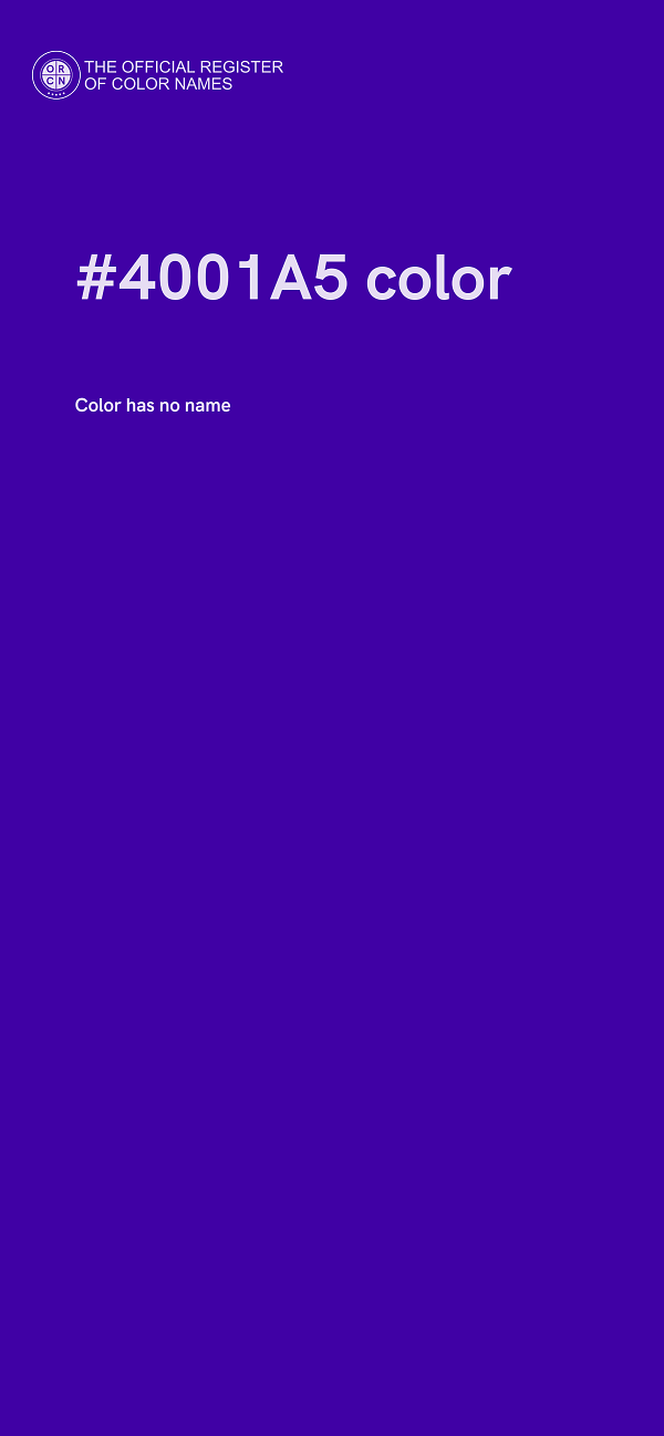#4001A5 color image