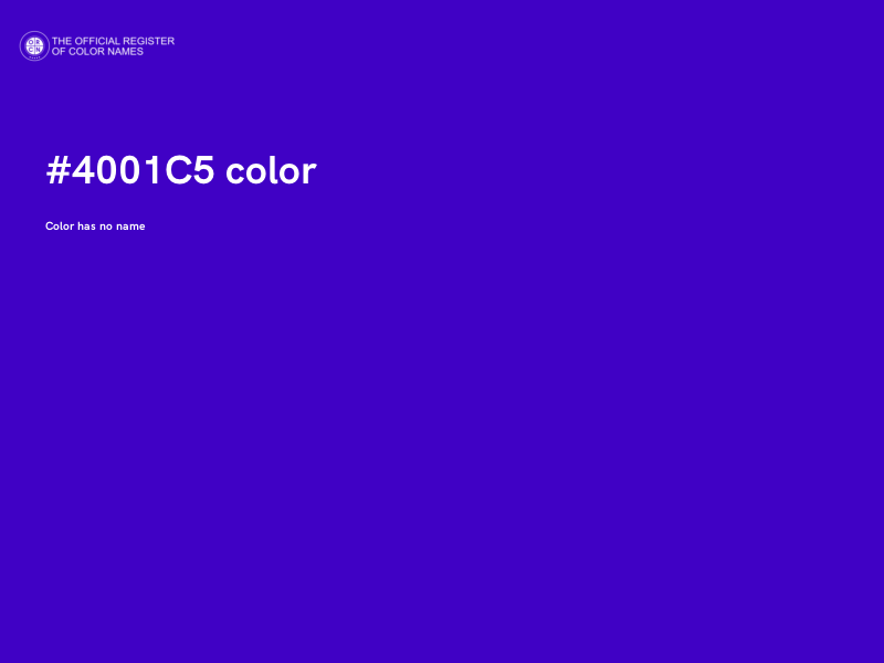 #4001C5 color image