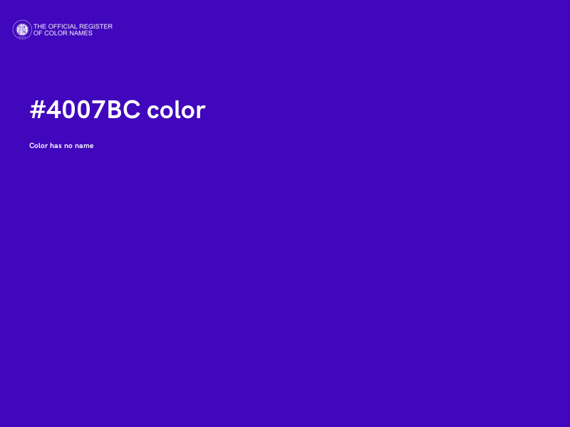 #4007BC color image