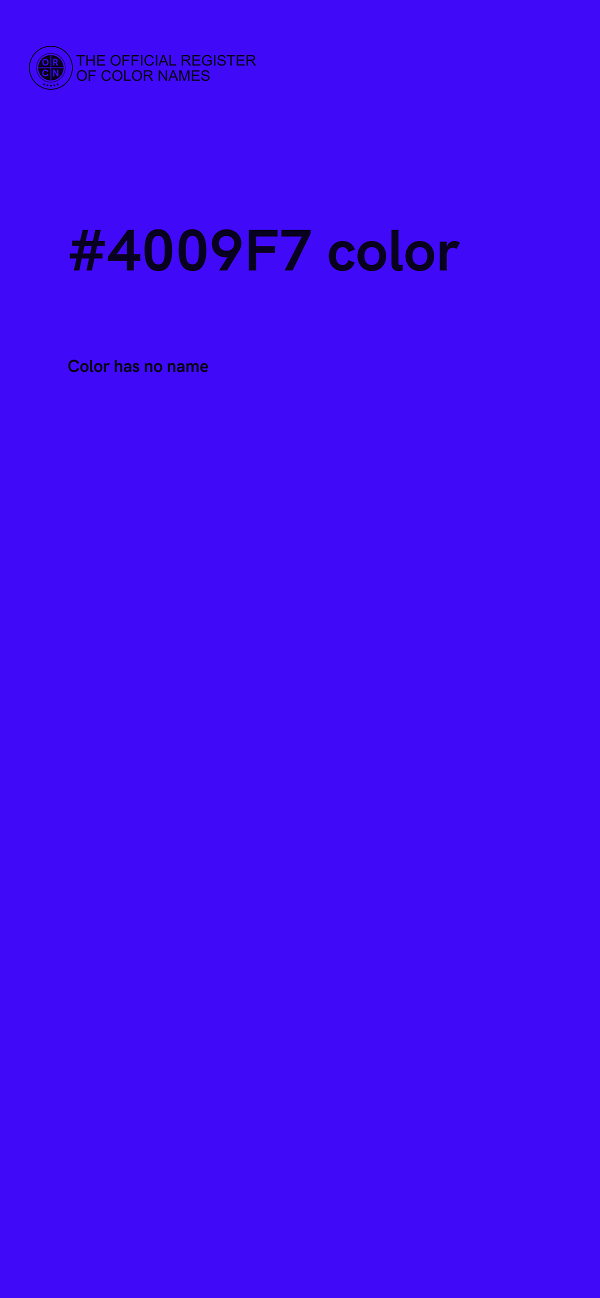 #4009F7 color image