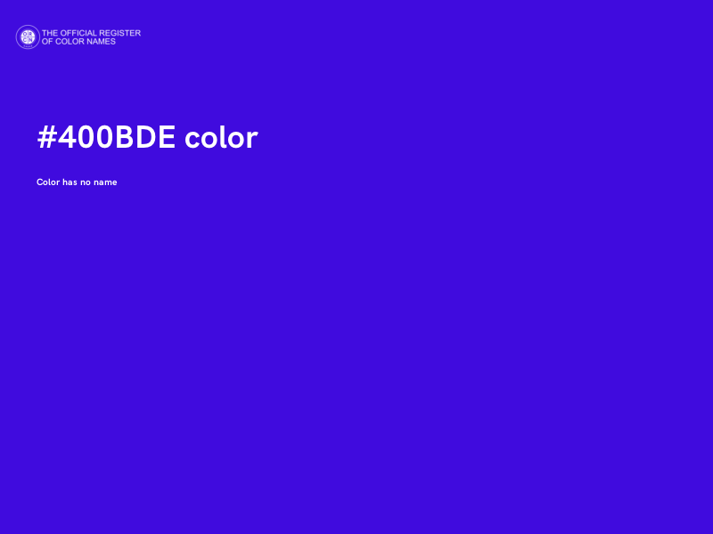 #400BDE color image