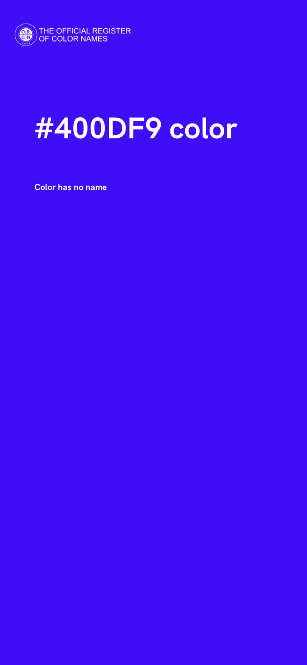 #400DF9 color image
