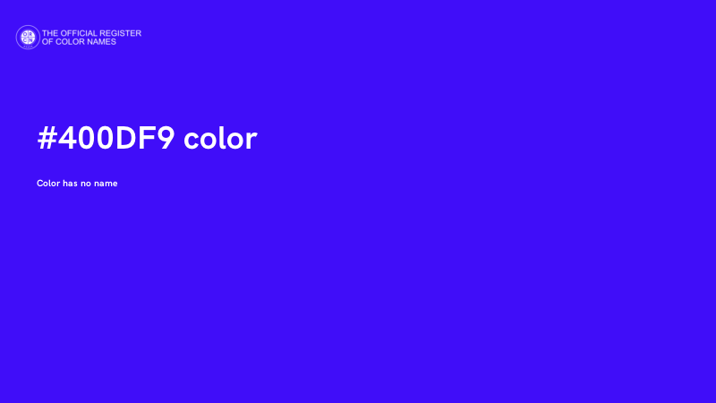 #400DF9 color image