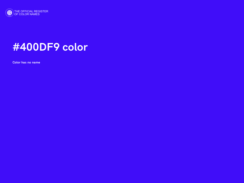 #400DF9 color image