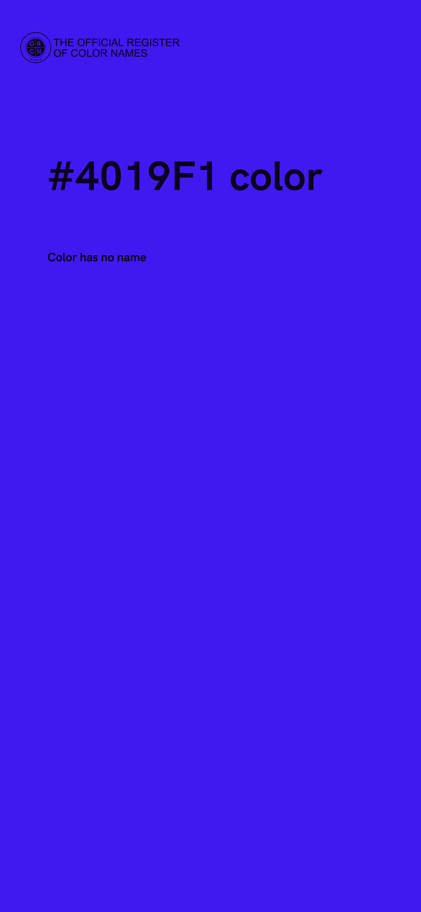 #4019F1 color image