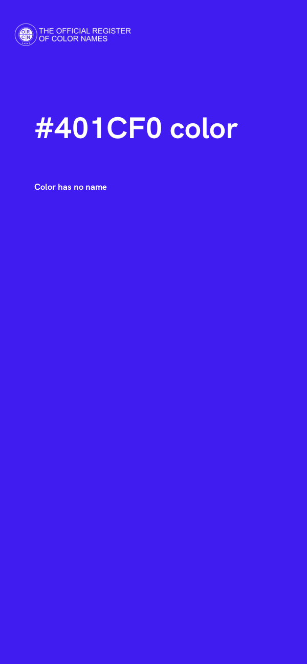 #401CF0 color image