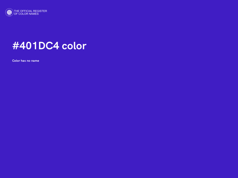 #401DC4 color image