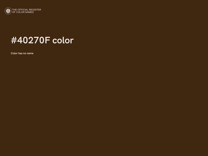 #40270F color image