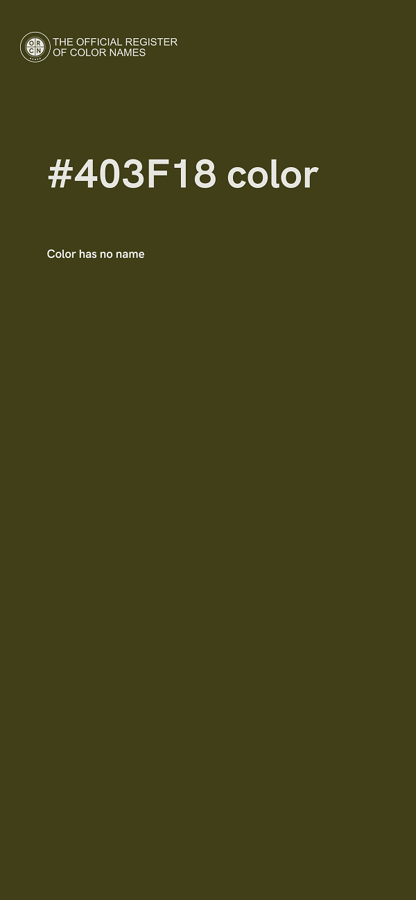 #403F18 color image