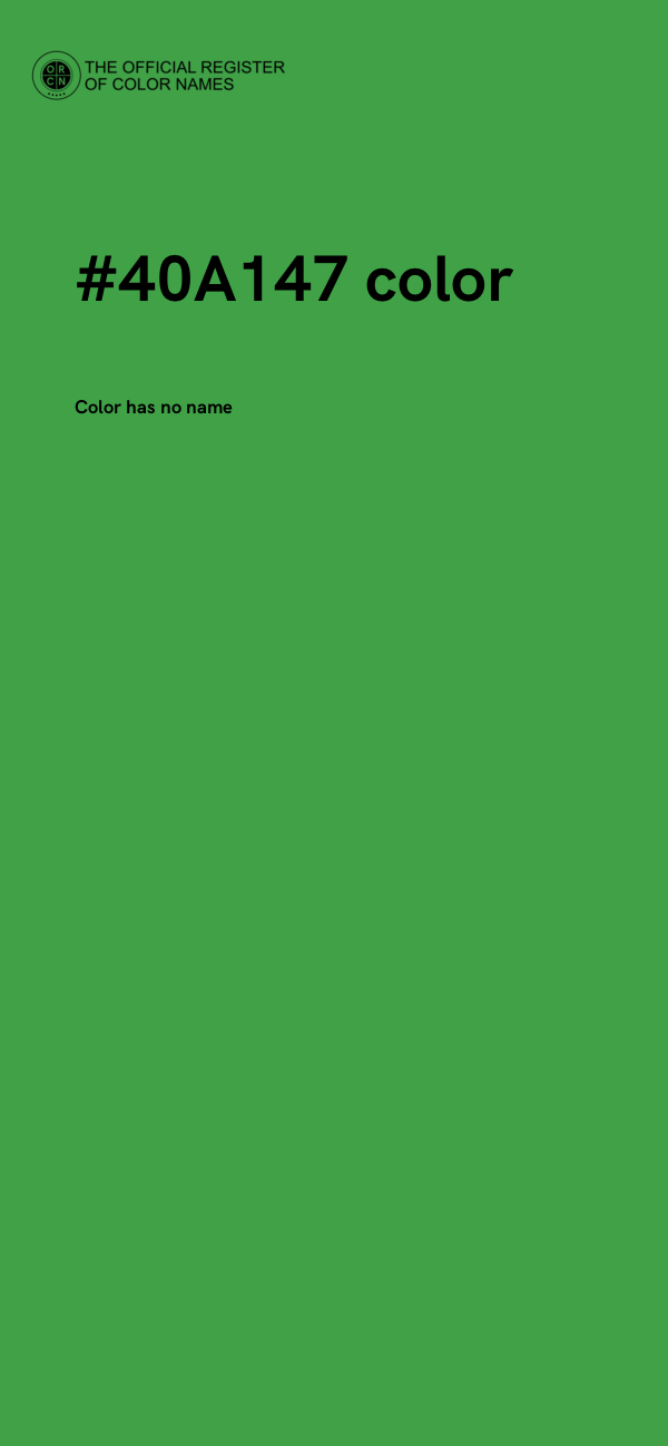 #40A147 color image