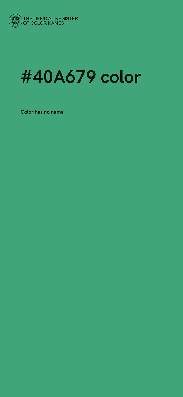 #40A679 color image