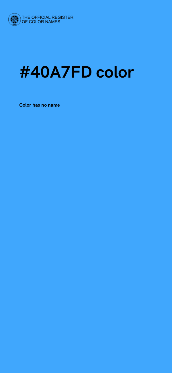 #40A7FD color image