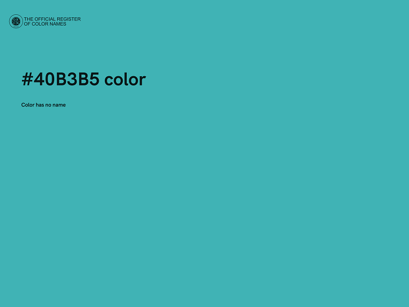 #40B3B5 color image