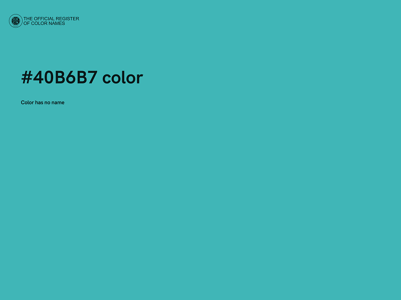 #40B6B7 color image